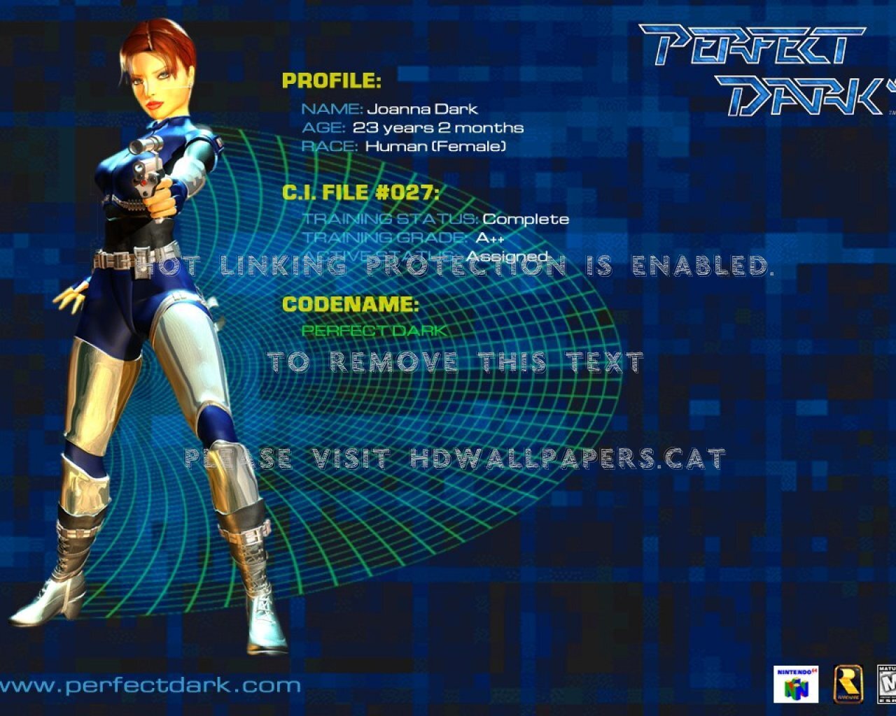 Perfect Dark Official Nintendo 64 Rare - Joanna Dark Perfect Dark N64 - HD Wallpaper 