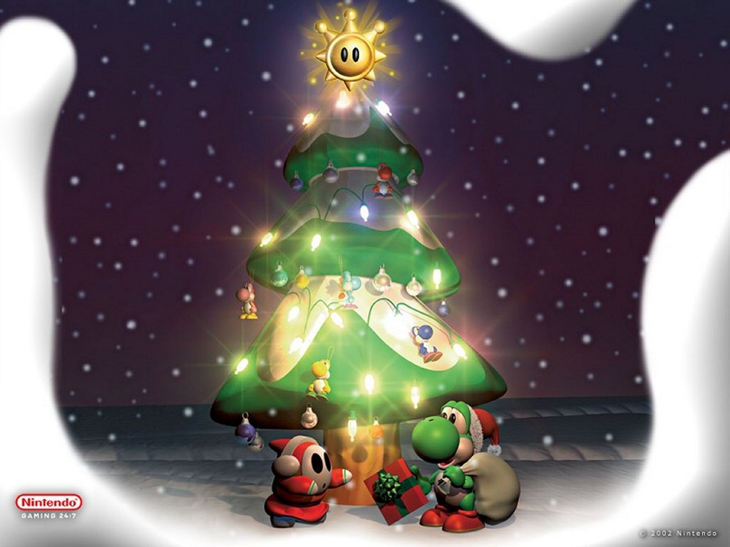 Christmas Yoshi - Merry Christmas Video Game - HD Wallpaper 
