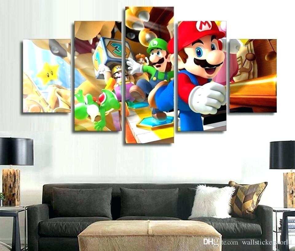 Mario Room Decor Super Room Framed Printed Super Characters - Mario Party Ds - HD Wallpaper 