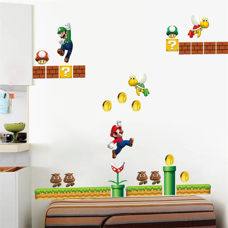 Super Mario Wall Sticker - HD Wallpaper 