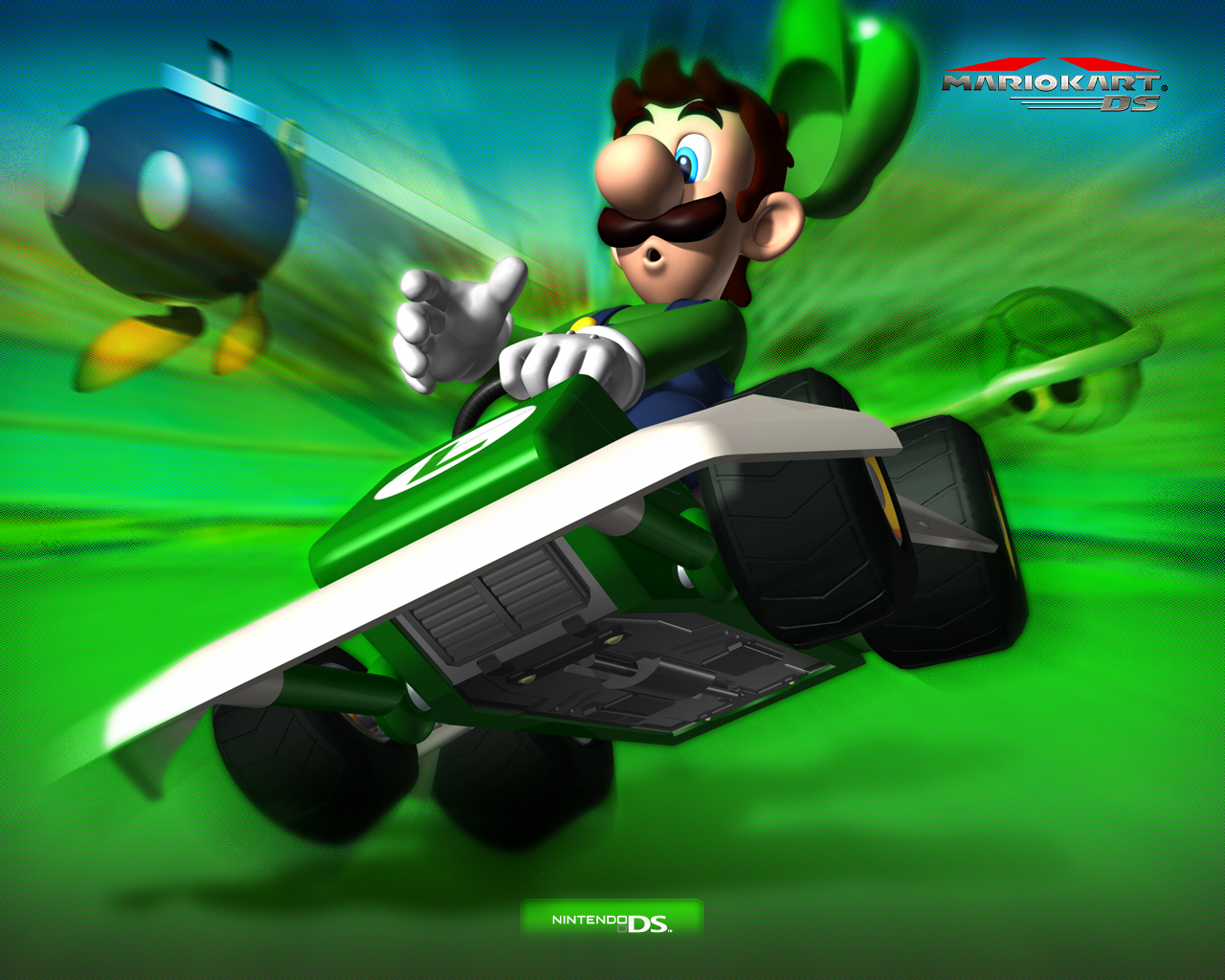 Luigi Mario Kart Ds - HD Wallpaper 