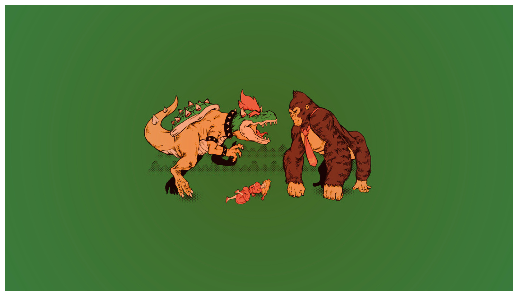 Bowser And Donkey Kong Nintendo - Donkey Kong Vs Bowser - HD Wallpaper 