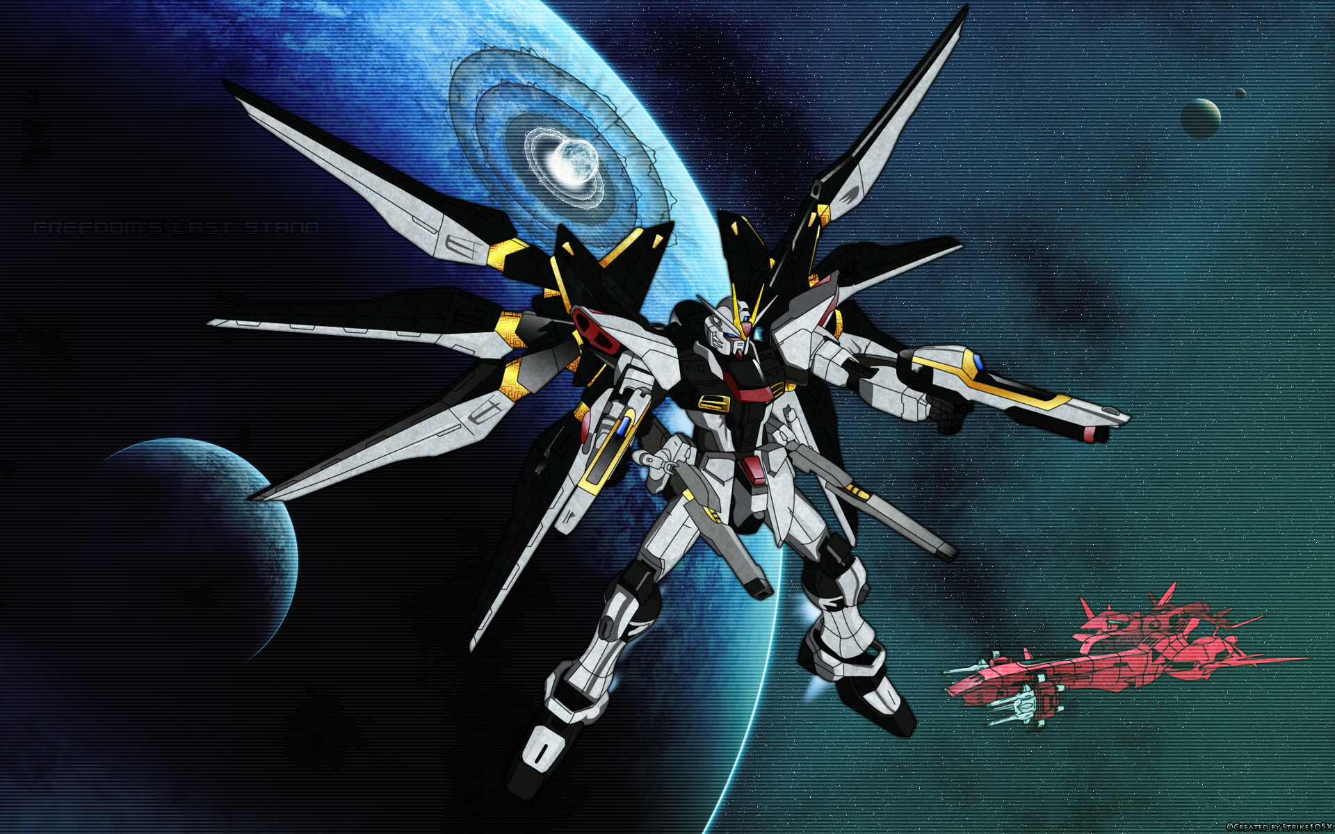Sunrise , Mobile Suit Gundam Seed Destiny Wallpaper - Nu Gundam And Freedom Gundam - HD Wallpaper 