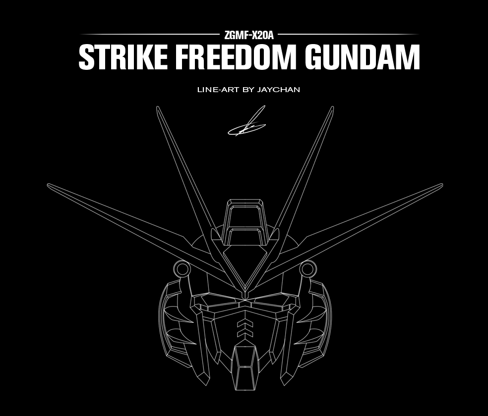 Strike Freedom Head Vector Line-art - Gundam Strike Freedom Logo - HD Wallpaper 