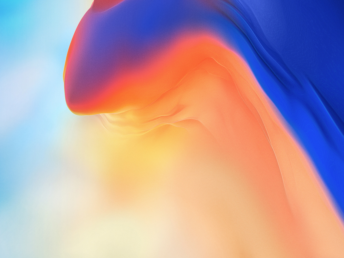 Abstract, Flow, Colorful, Gradient, Oneplus 6, Stock, - Close-up - HD Wallpaper 