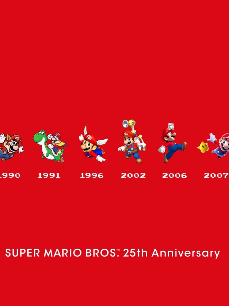 Mario Super Mario Simple Background Anniversary Mario - Super Mario Galaxy Cd Soundtrack - HD Wallpaper 