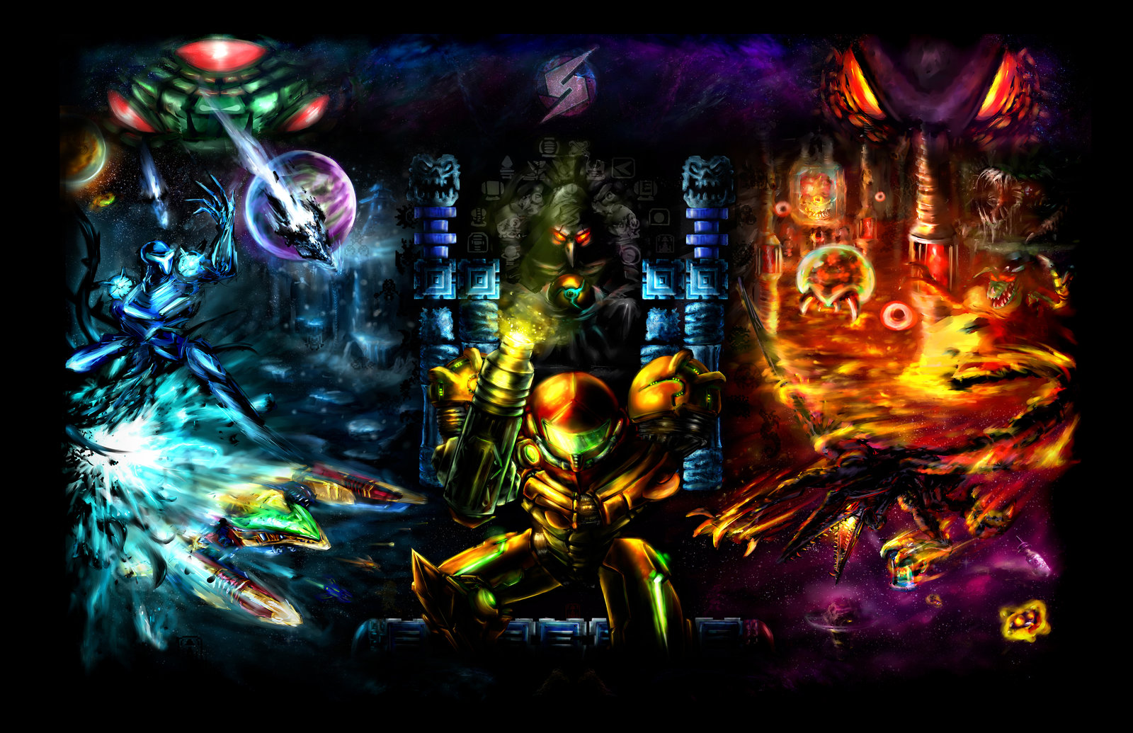 Metroid Prime Super Metroid Metroid Prime Hunters Metroid - Super Metroid Wallpaper Hd - HD Wallpaper 