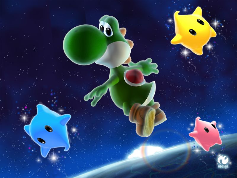 69 Entries In Super Mario Galaxy Backgrounds Gro - Yoshi Galaxy - HD Wallpaper 