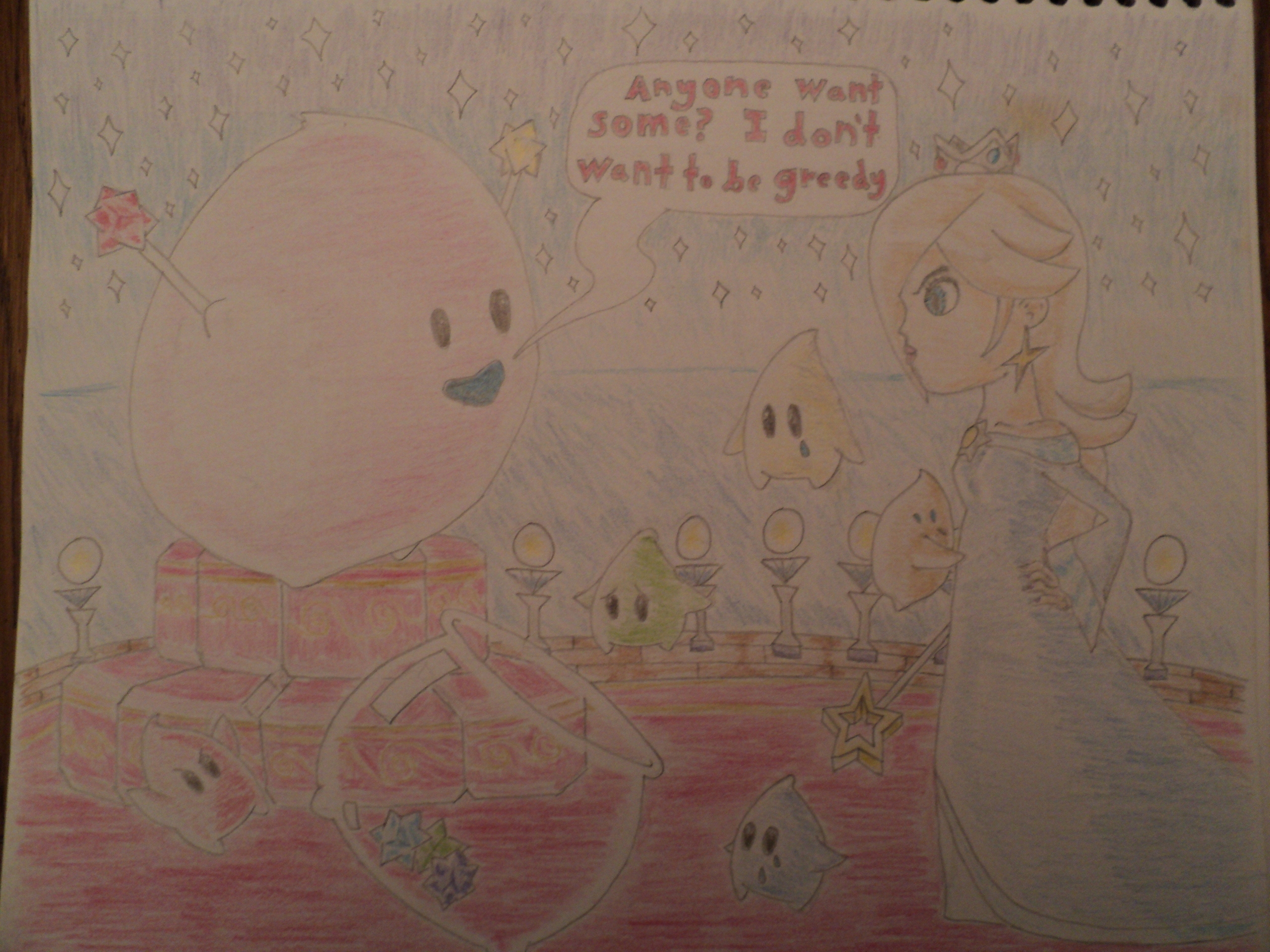 Greedy Luma - Child Art - HD Wallpaper 