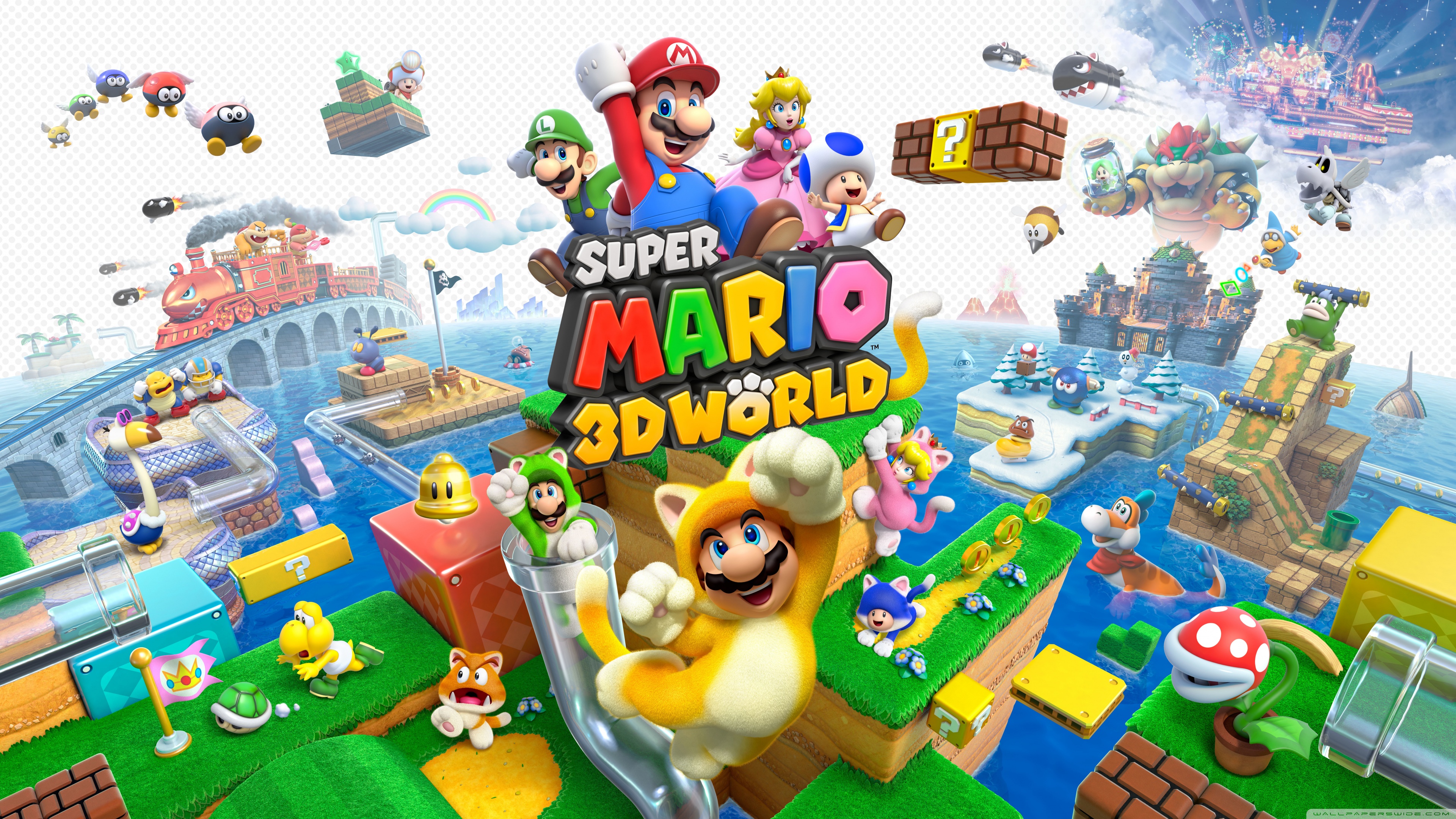 Mario 3d World Switch - HD Wallpaper 