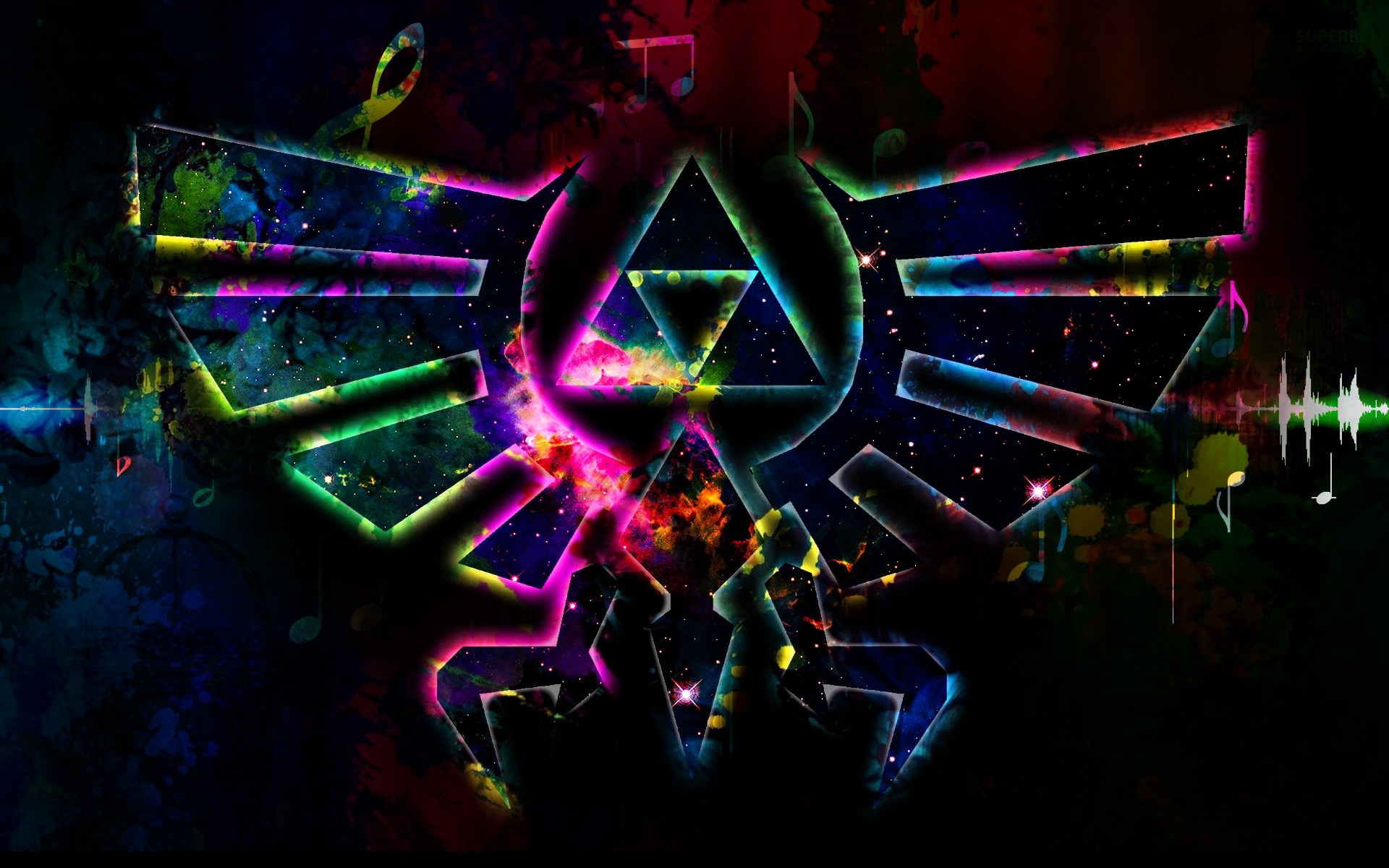 Legend Of Zelda Neon - HD Wallpaper 