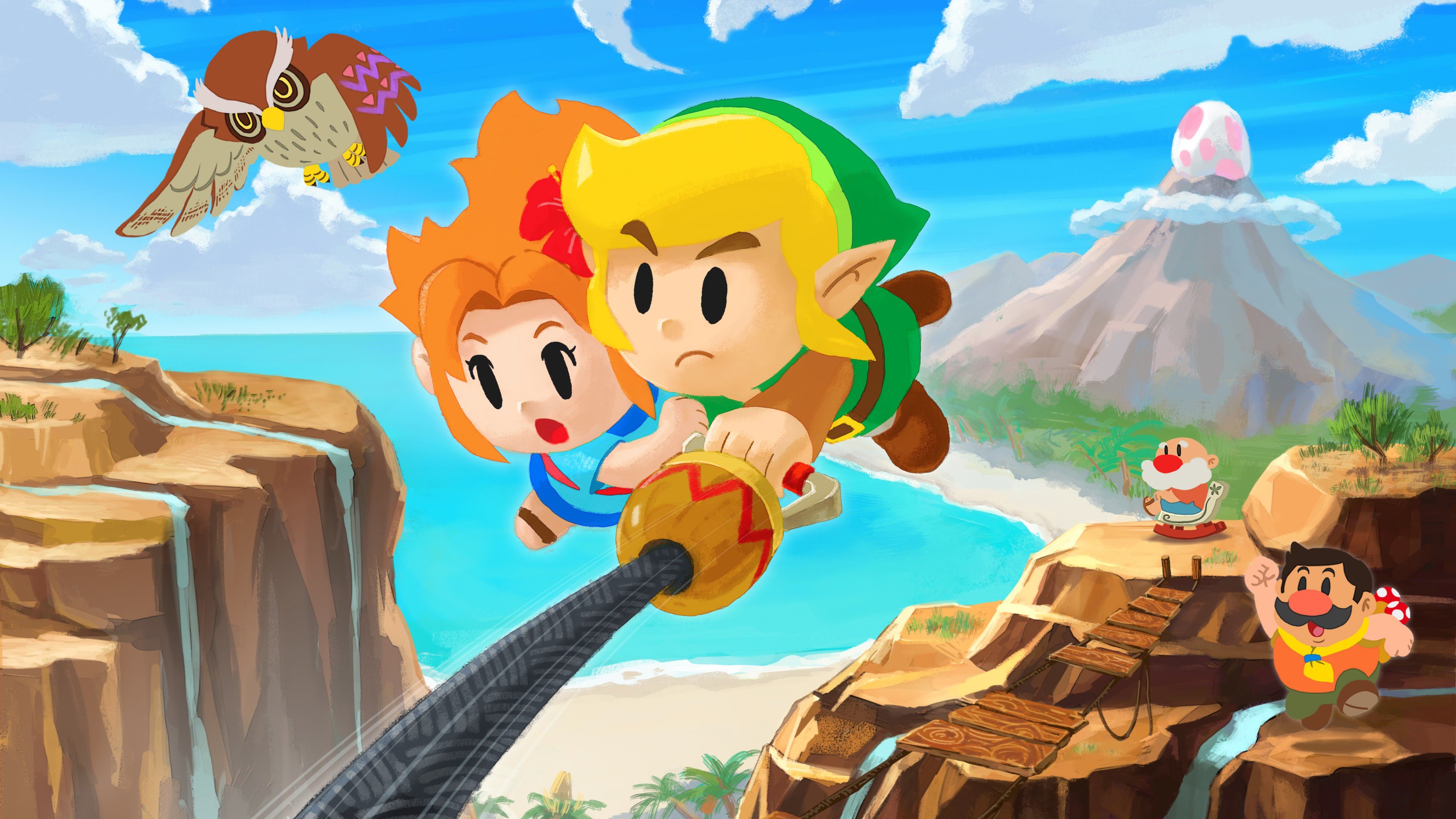 Zelda Link's Awakening Art - HD Wallpaper 