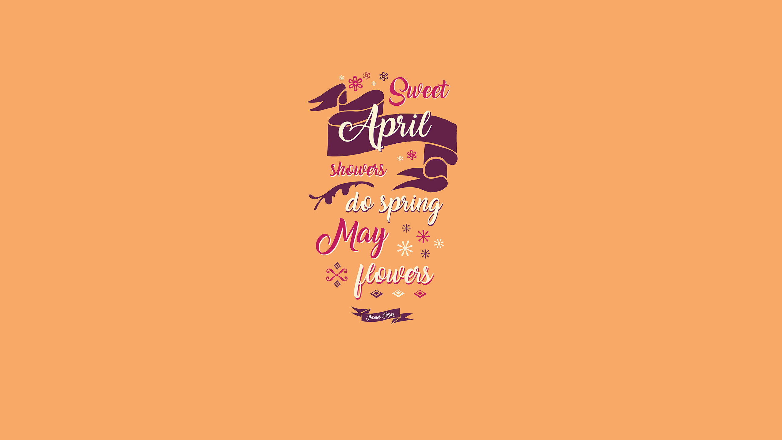 Sweet April - Calligraphy - HD Wallpaper 