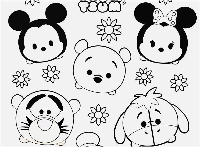Tsum Tsum Coloring Pages Footage Disney Tsum Tsum Mickey - Tsum Tsum Mickey Coloring Pages - HD Wallpaper 