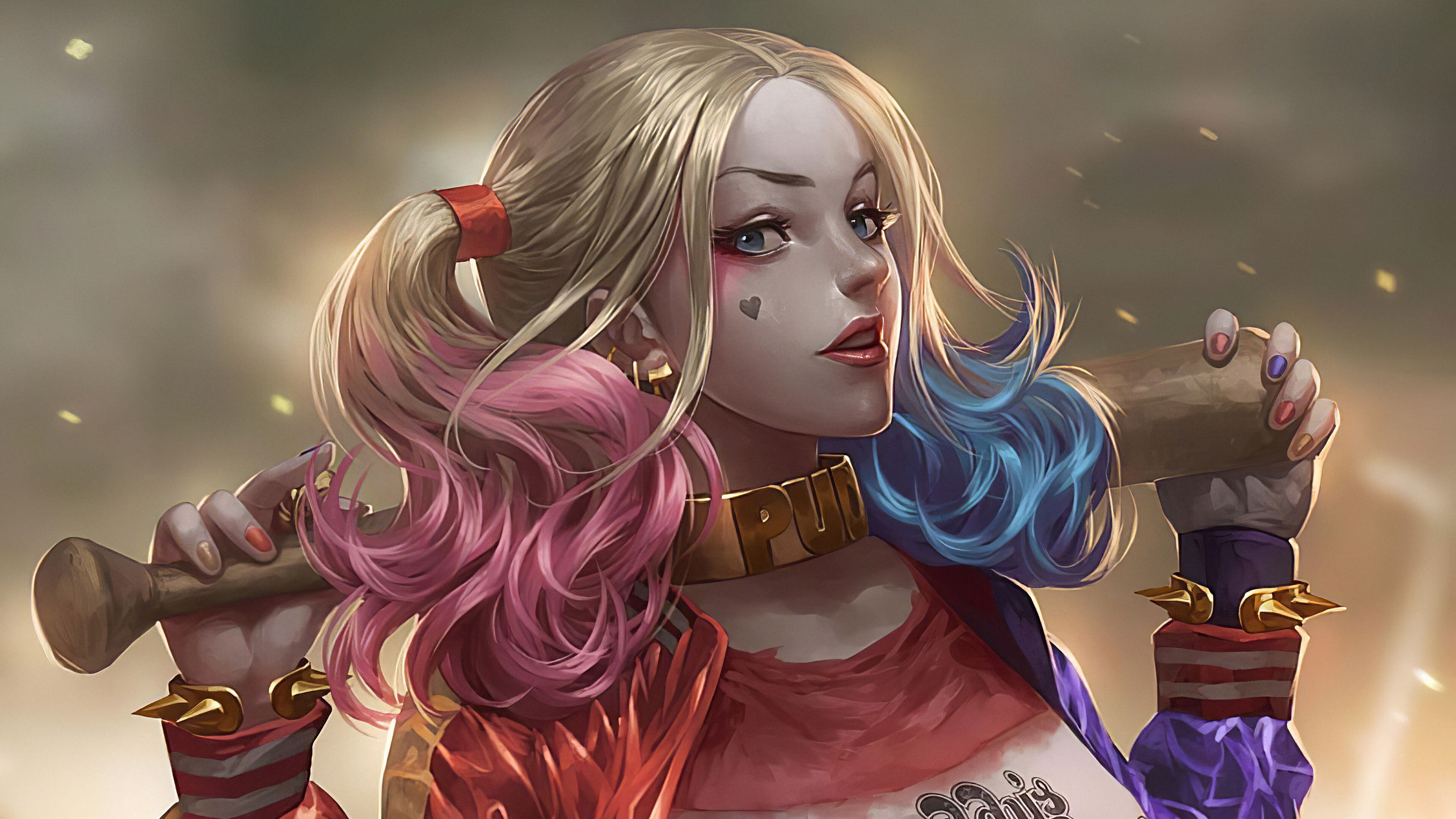 Harley Quinn Suicide Squad Red And Black - HD Wallpaper 