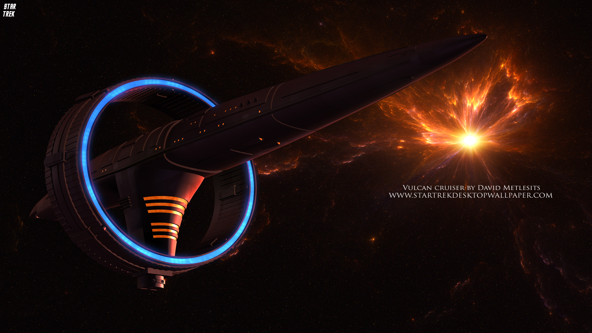 - Star Trek Vulcan Cruiser - Darkness - HD Wallpaper 
