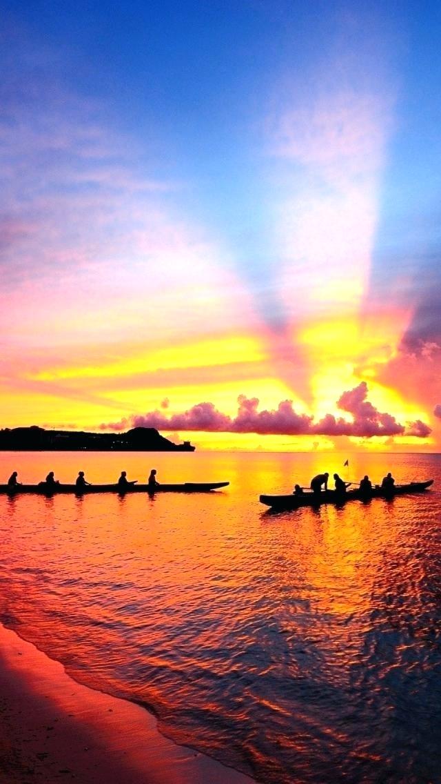 Ocean Sunset Wallpaper Ocean Sunset Wallpaper Combined - خلفيات غروب الشمس Hd - HD Wallpaper 