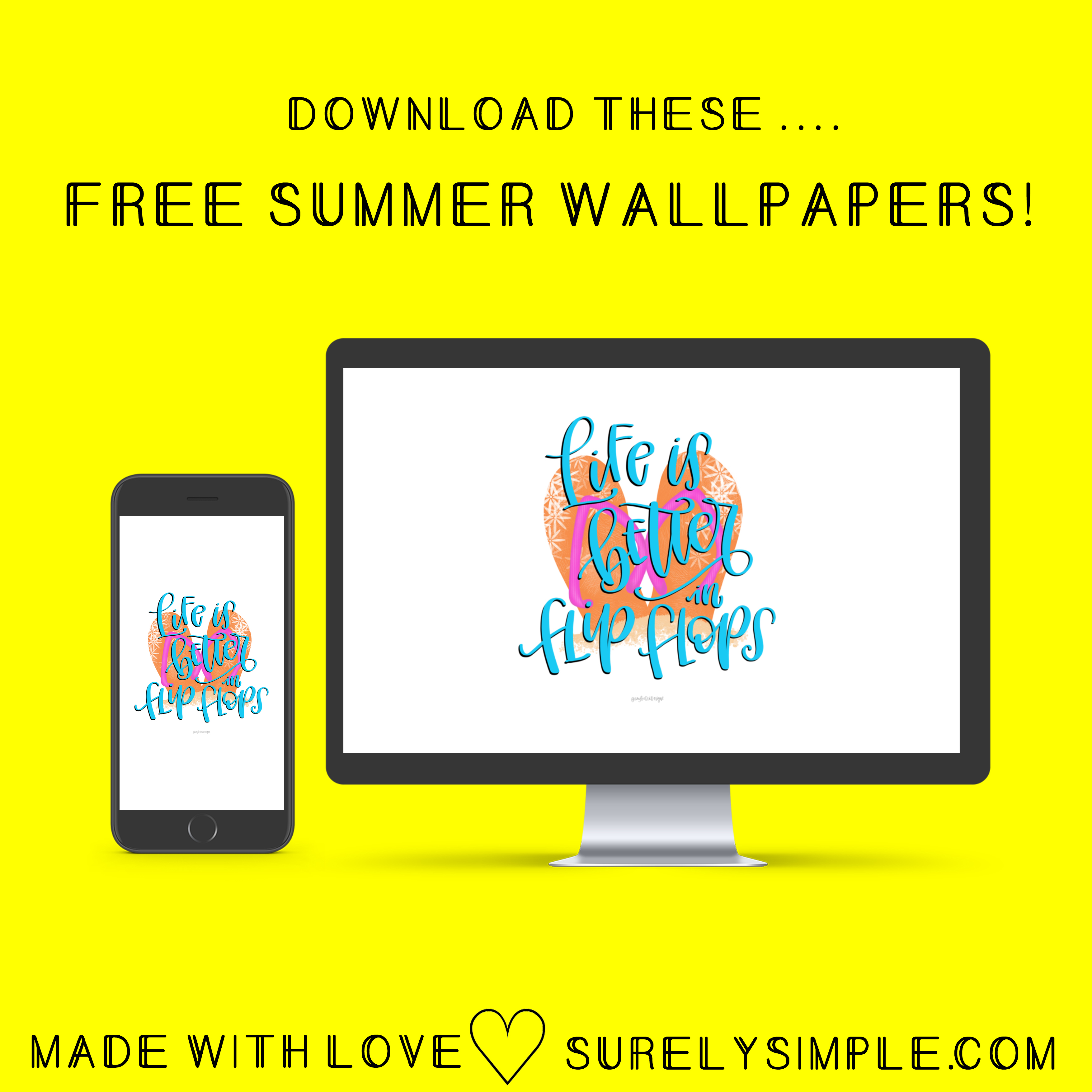 5 Free Summer Phone And Desktop Wallpapers - Mobile Phone - HD Wallpaper 