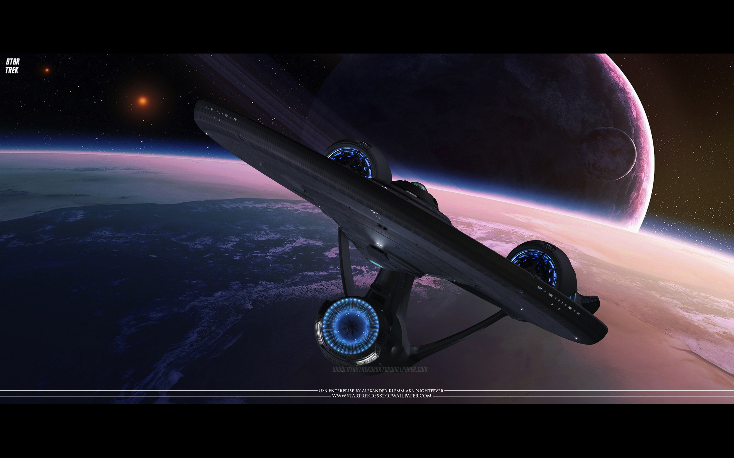 Star Trek Uss Enterprise Ncc 1701 Leaving Orbit - Uss Enterprise Ncc 1701 - HD Wallpaper 