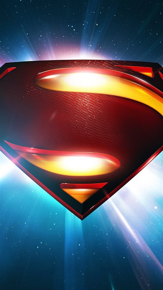 Superman Space Logo Man Of Steel Iphone 8 Wallpaper - Free Superman Wallpaper  Download - 640x1137 Wallpaper 