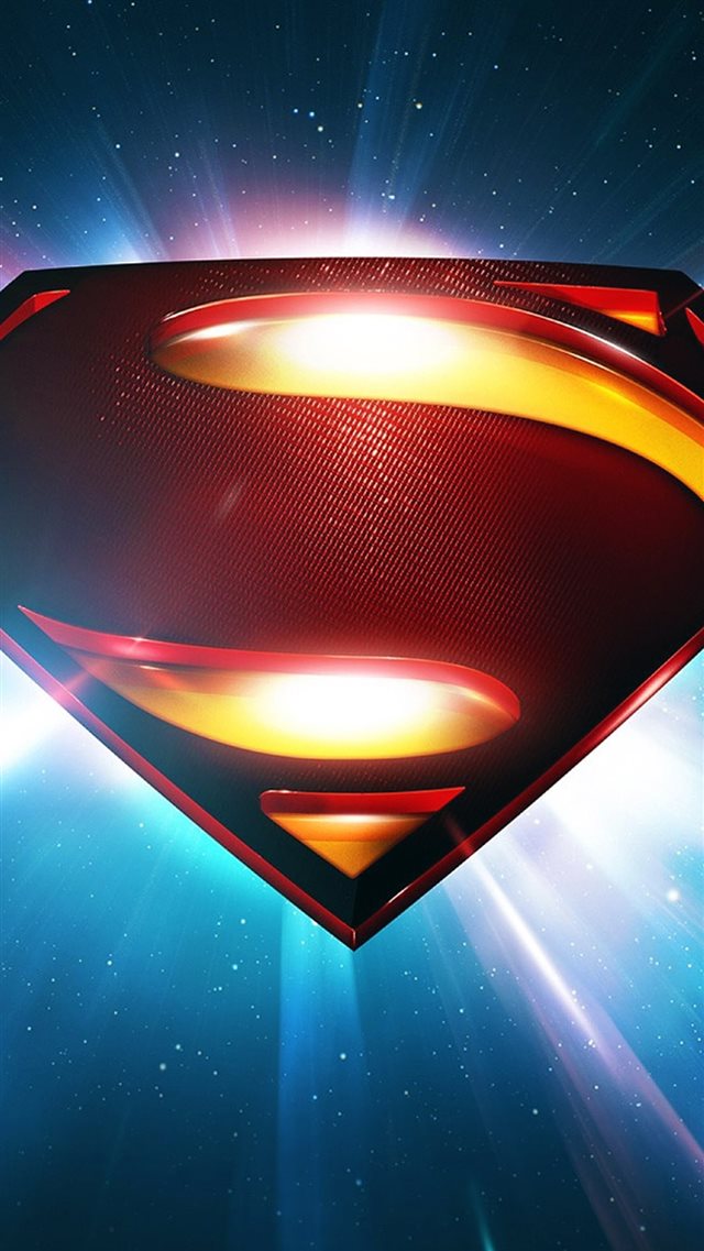 Superman Space Logo Man Of Steel Iphone 8 Wallpaper - Free Superman Wallpaper Download - HD Wallpaper 