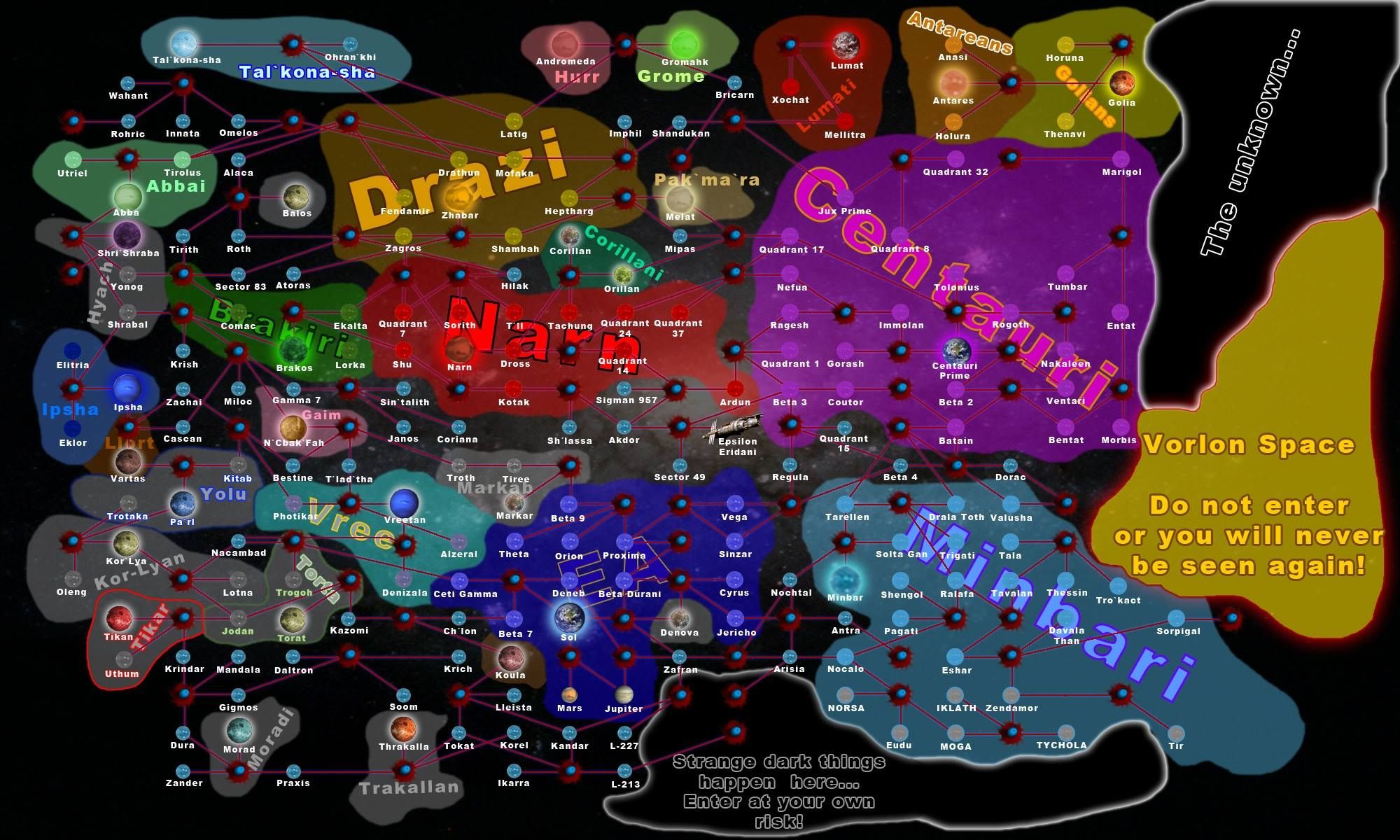 Babylon 5 Galaxy Map - HD Wallpaper 