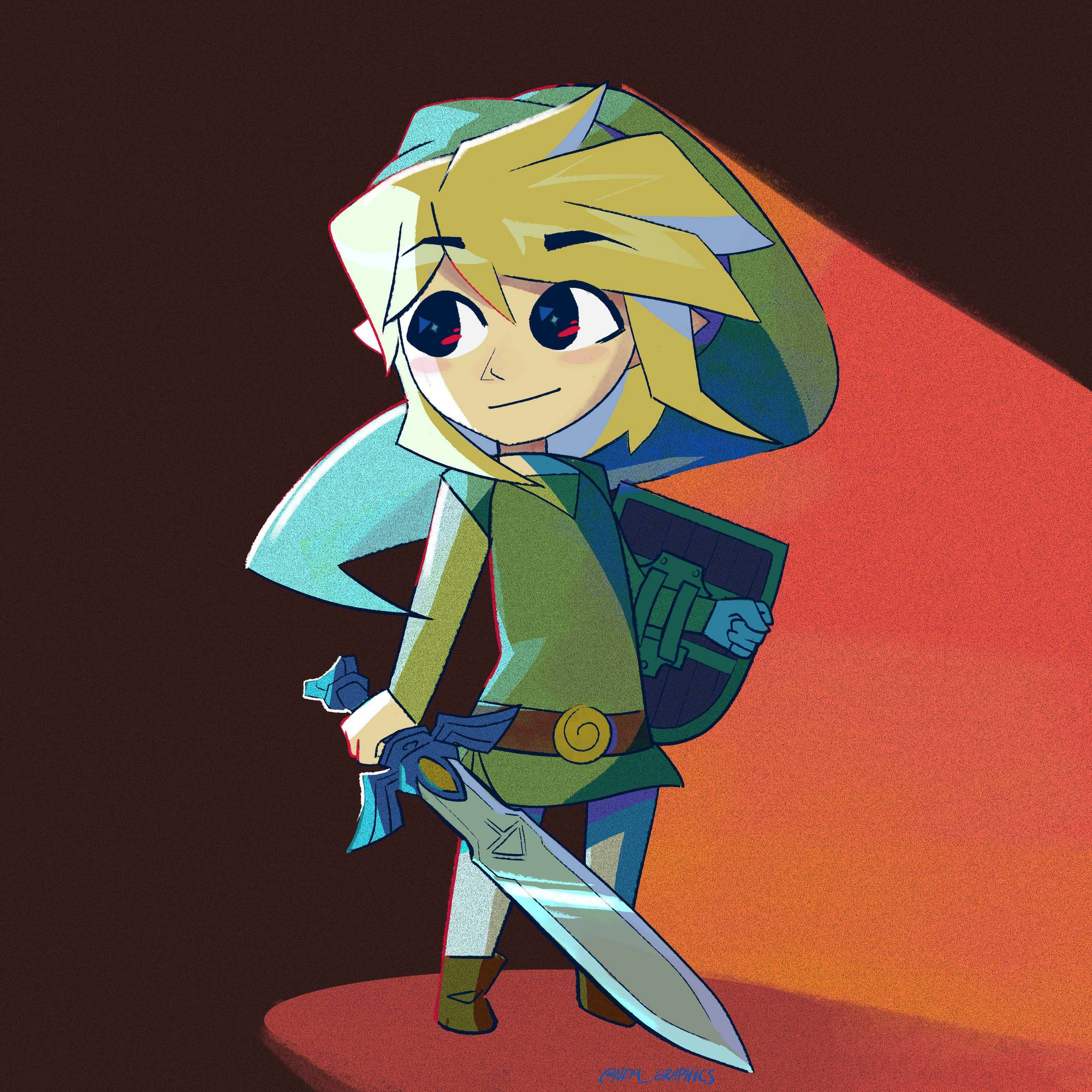 Toon Link Fan Art - HD Wallpaper 