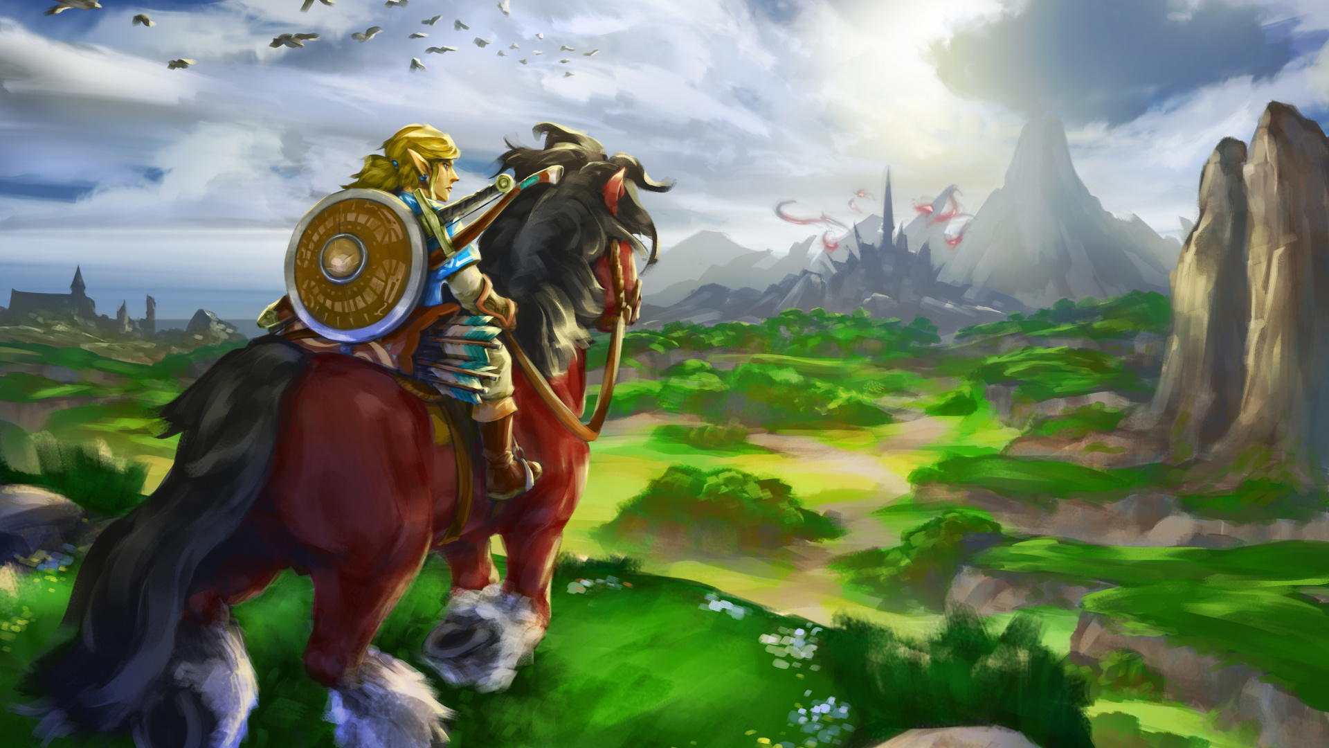 Breath Of The Wild Horse - HD Wallpaper 