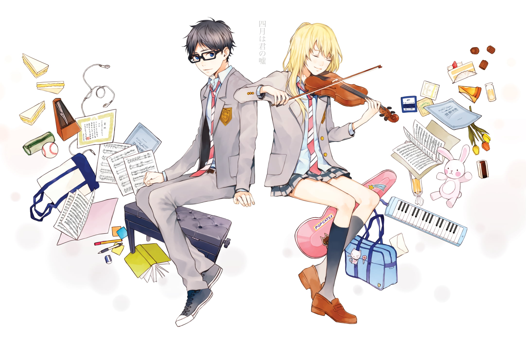 Shigatsu Wa Kimi No Uso Playing - HD Wallpaper 