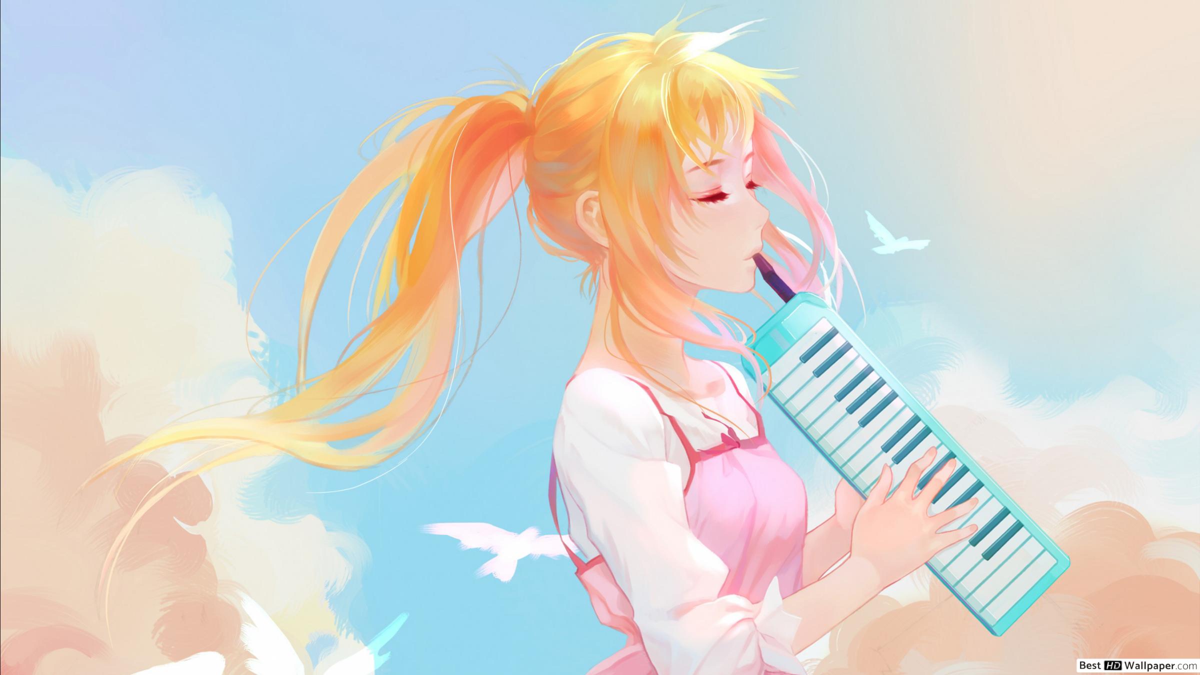 Shigatsu Wa Kimi No Uso Kaori - HD Wallpaper 