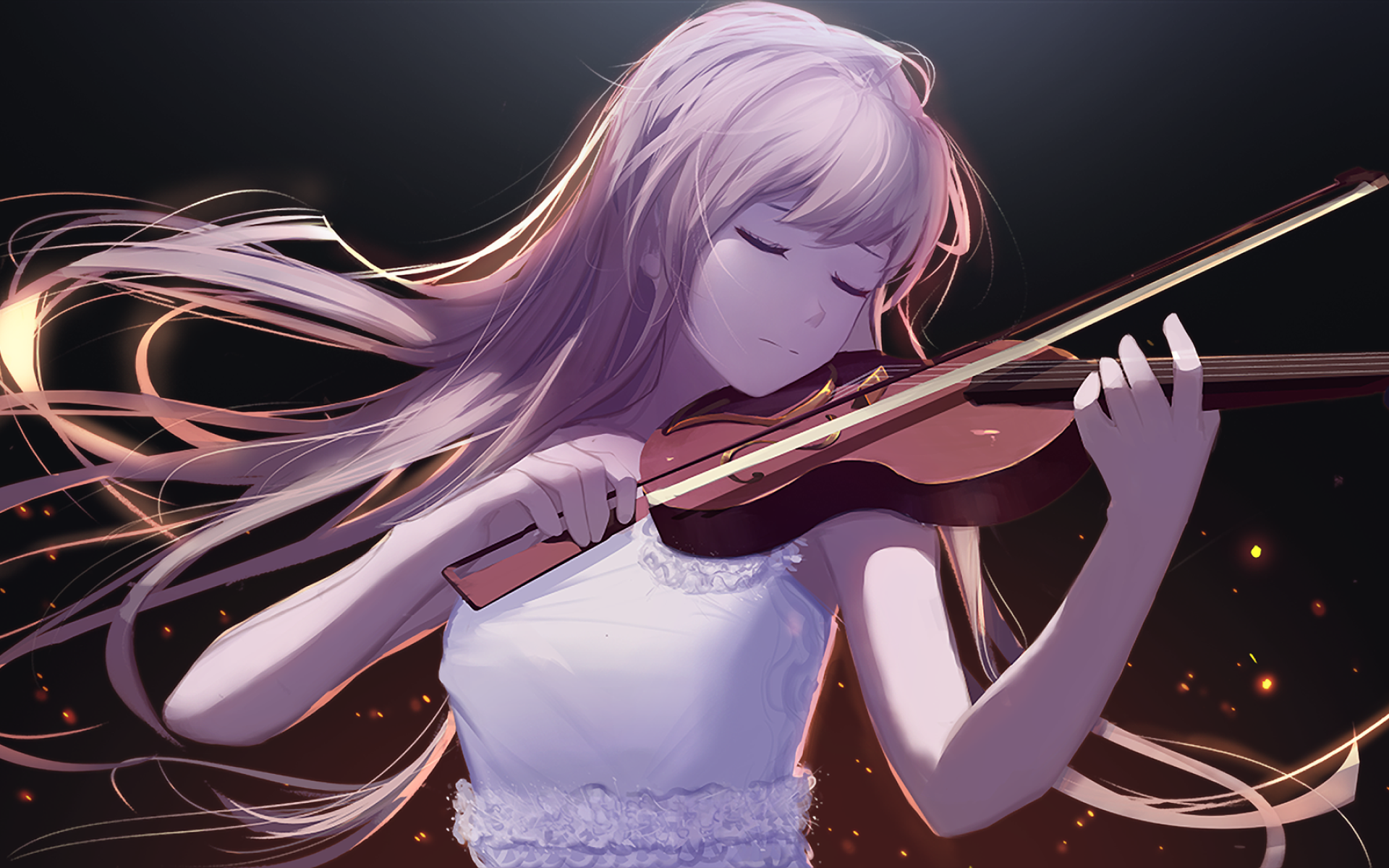 Your Lie In April, Kaori Miyazono, Violinist, Manga, - Tu Mentira En Abril - HD Wallpaper 