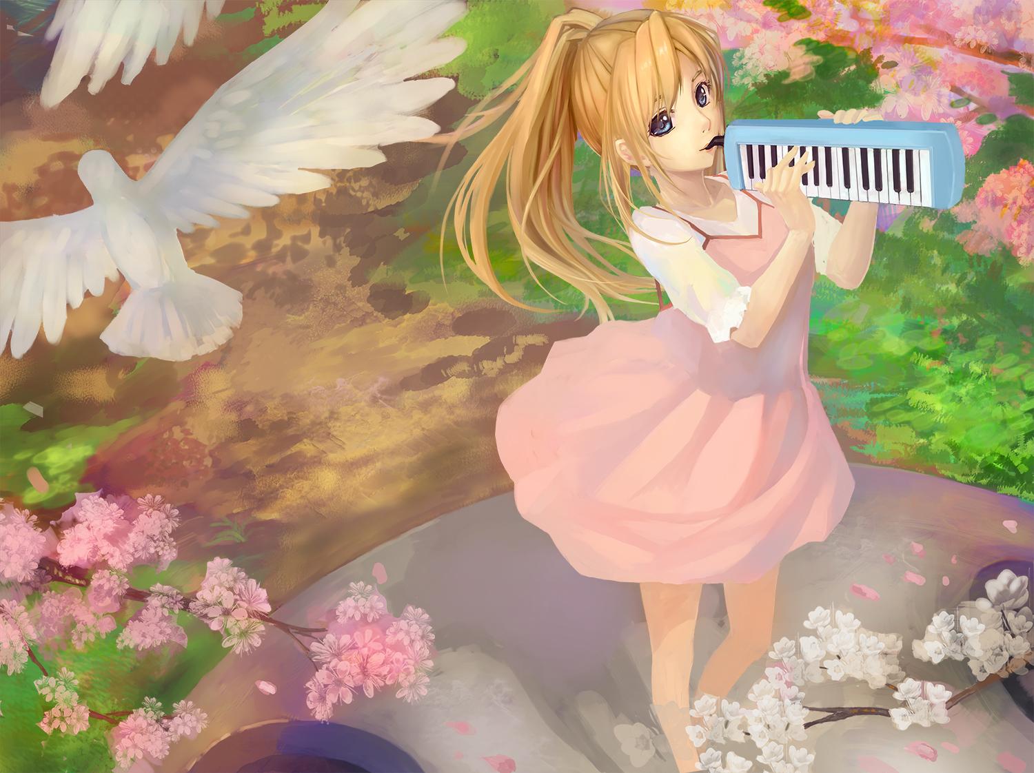 Your Lie In April Iphone Wallpaper - Shigatsu Wa Kimi No Uso Kaori Melodica - HD Wallpaper 