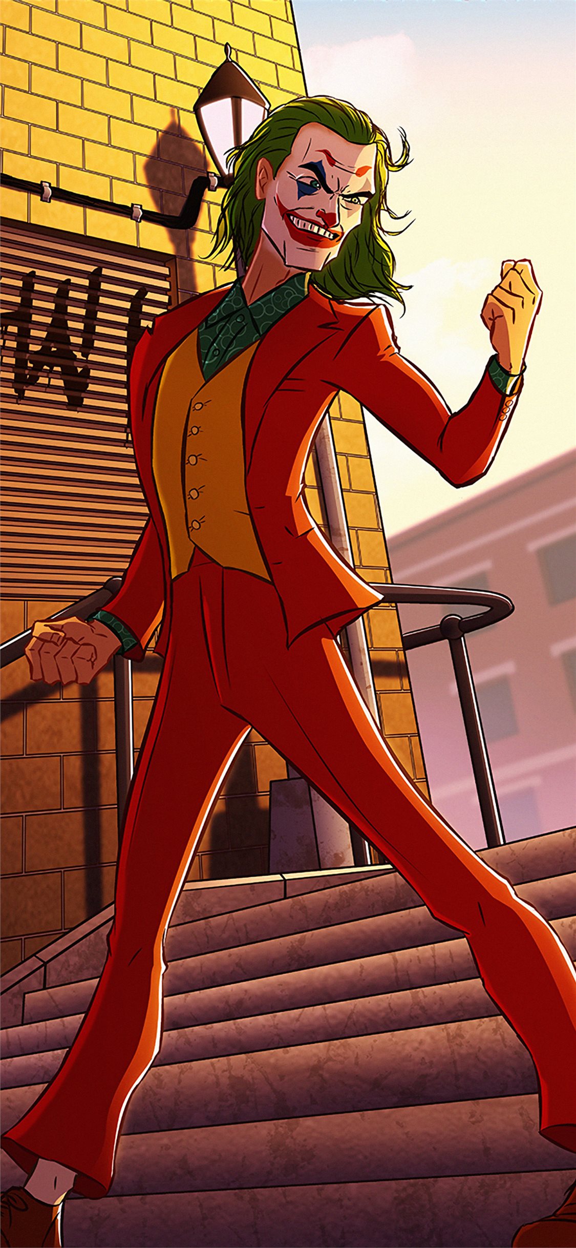Joaquin Phoenix Joker Animated - 1125x2436 Wallpaper 