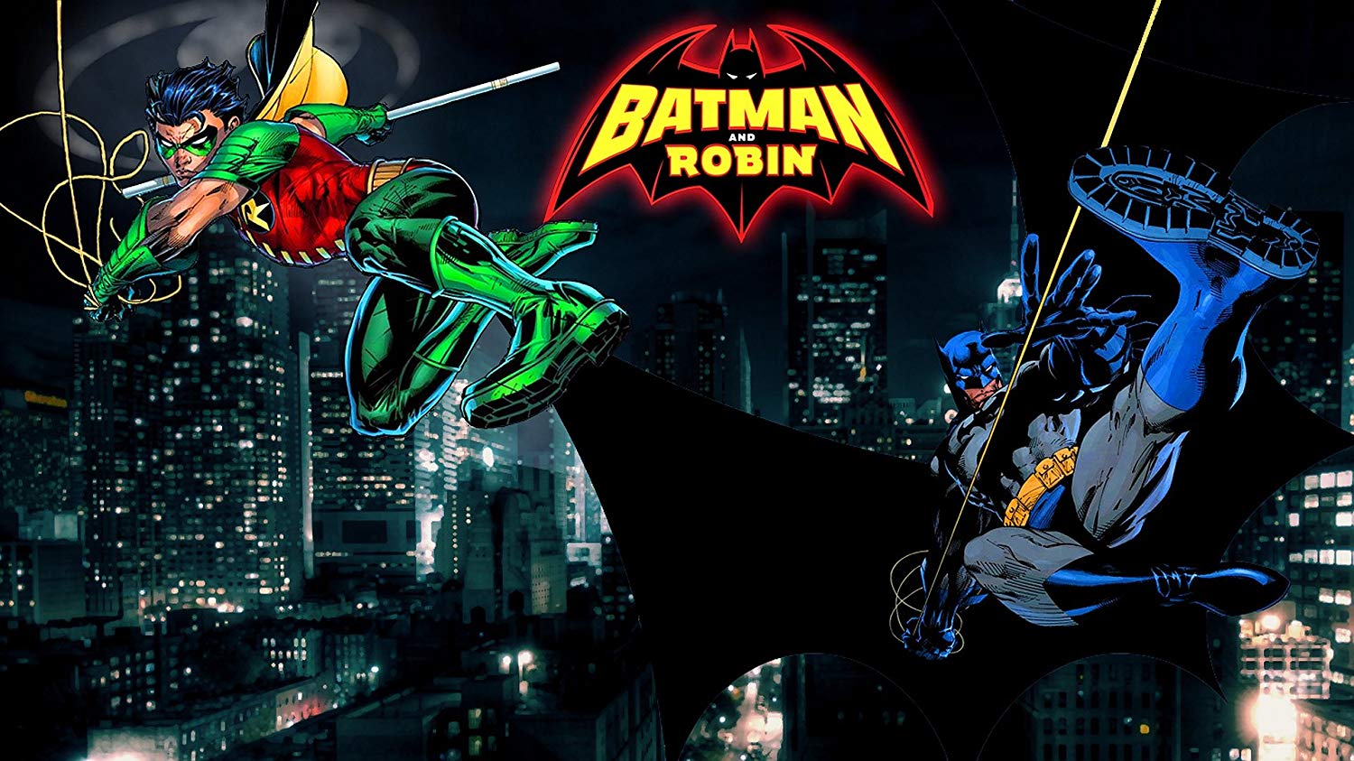 Posterhouzz Comics Batman & Robin Batman Robin Hd Wallpaper - Gotham City - HD Wallpaper 