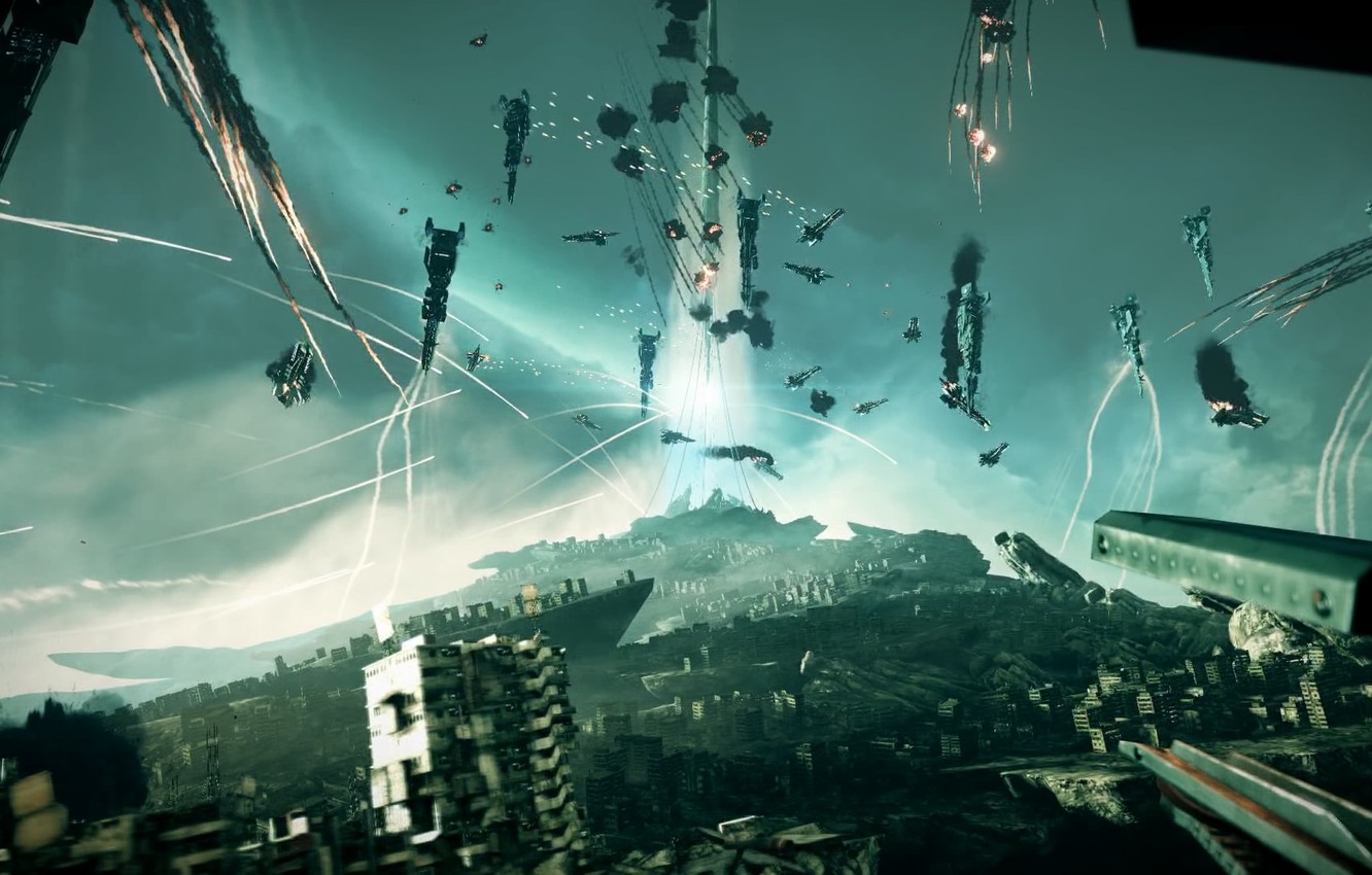 Photo Wallpaper Ships, Battle, Killzone Shadow Fall - Killzone Shadow Fall Battle - HD Wallpaper 