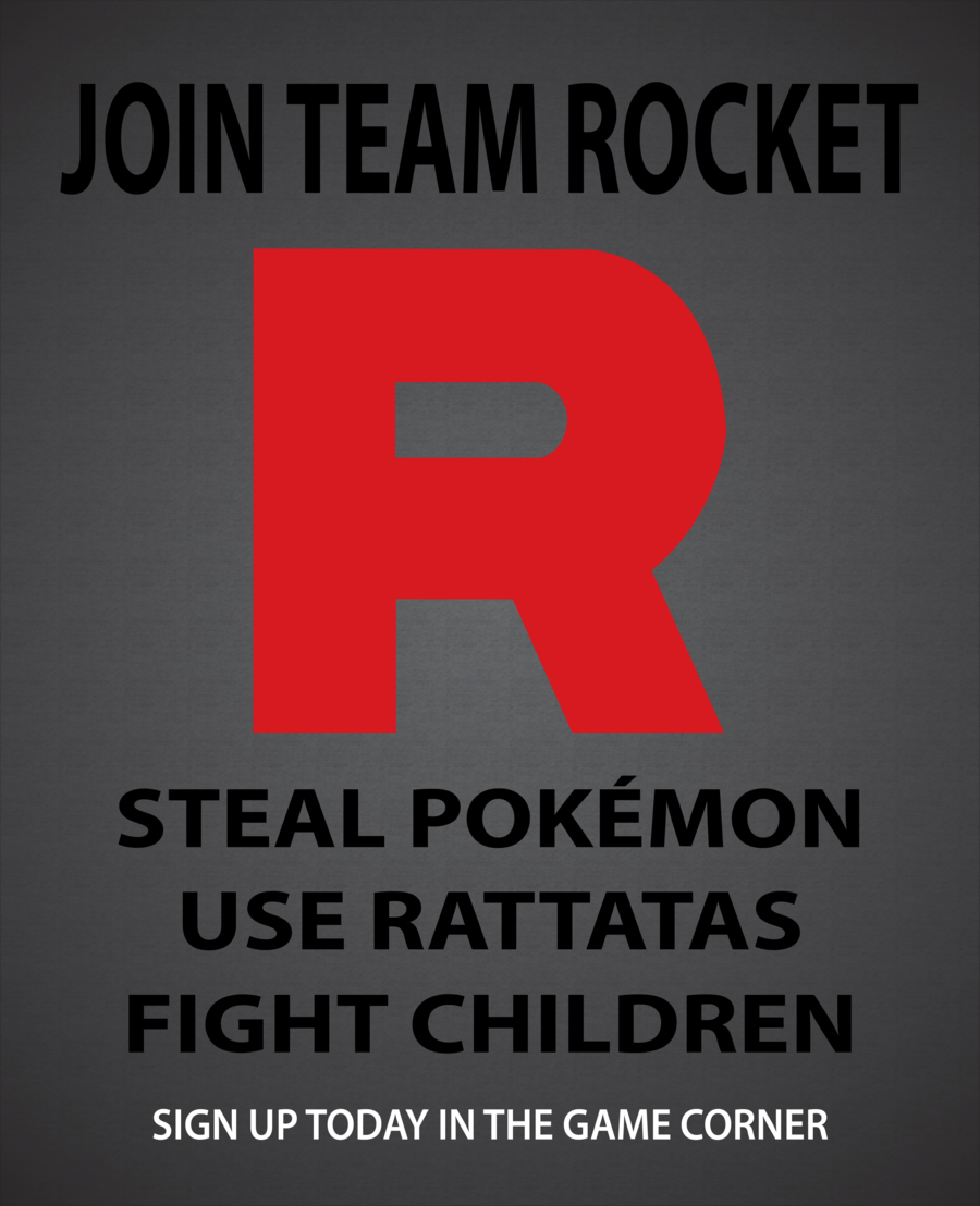 Team Rocket Recruitment Poster - HD Wallpaper 
