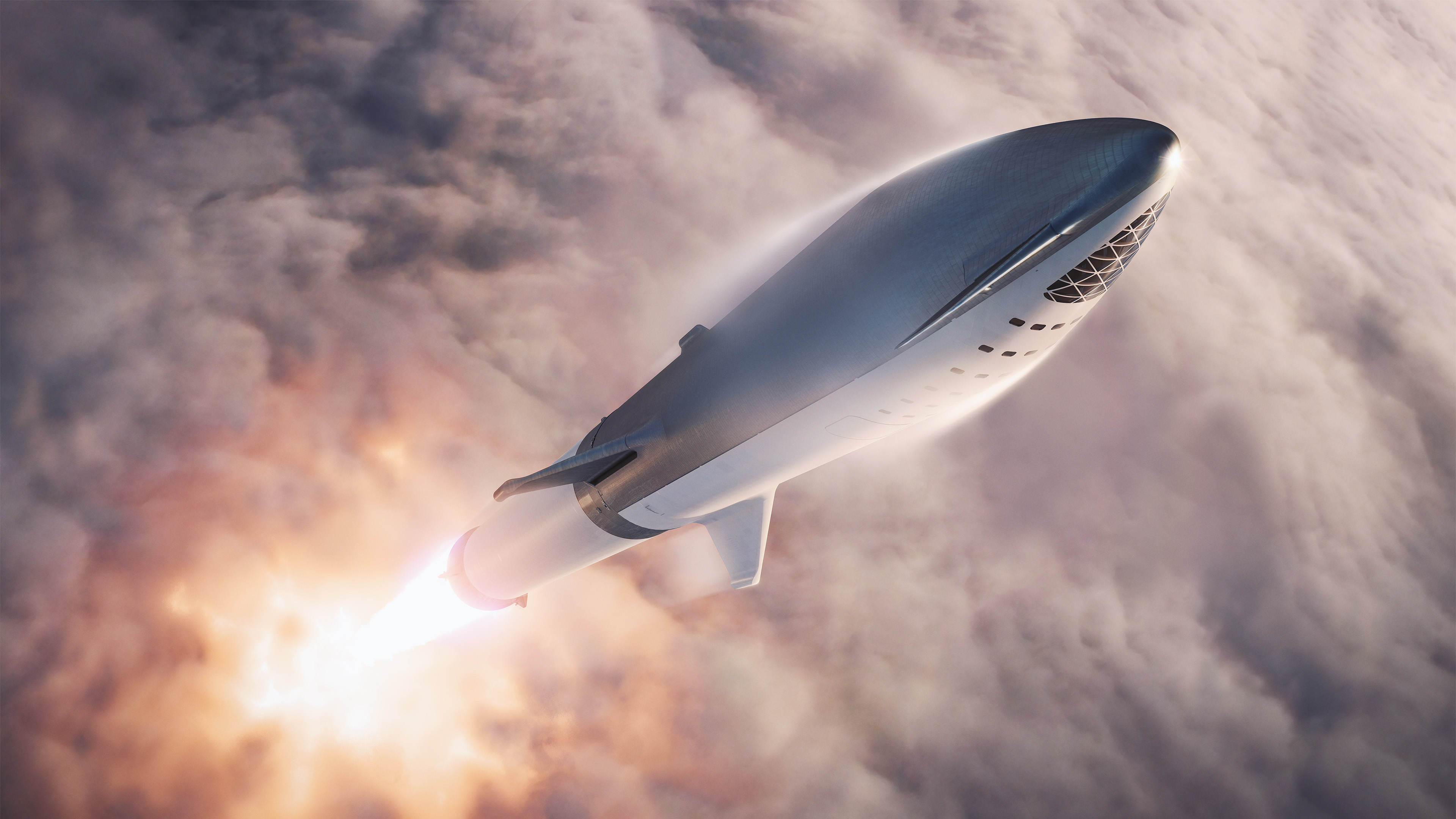 Big Falcon Rocket - Bfr Space X Rocket - HD Wallpaper 