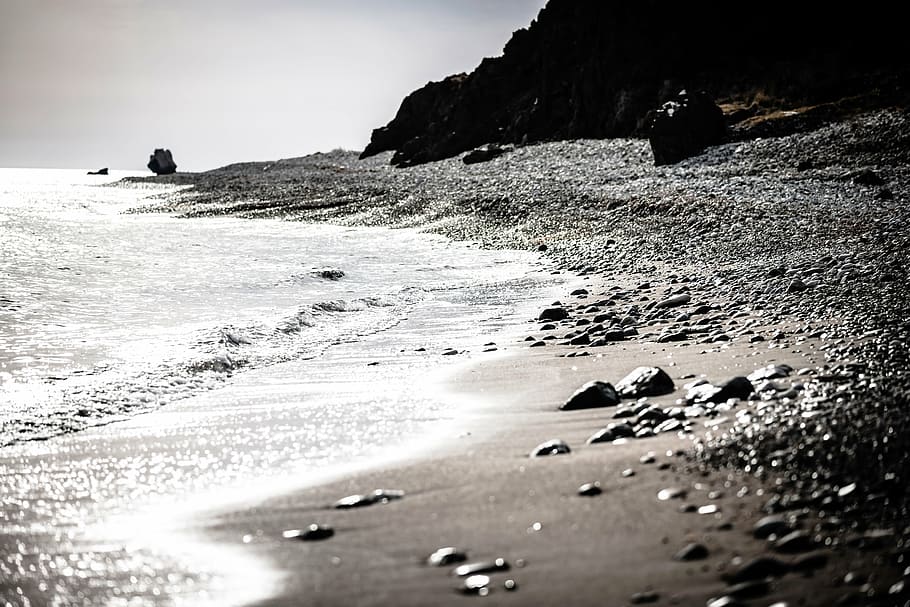 Sea, Seascape, Pebble, Beach, Coast, Dawn, Nature, - HD Wallpaper 