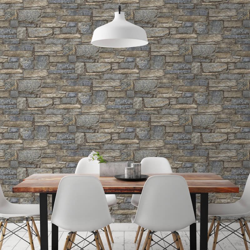 Natural Wallpaper Behind Dining Table - HD Wallpaper 