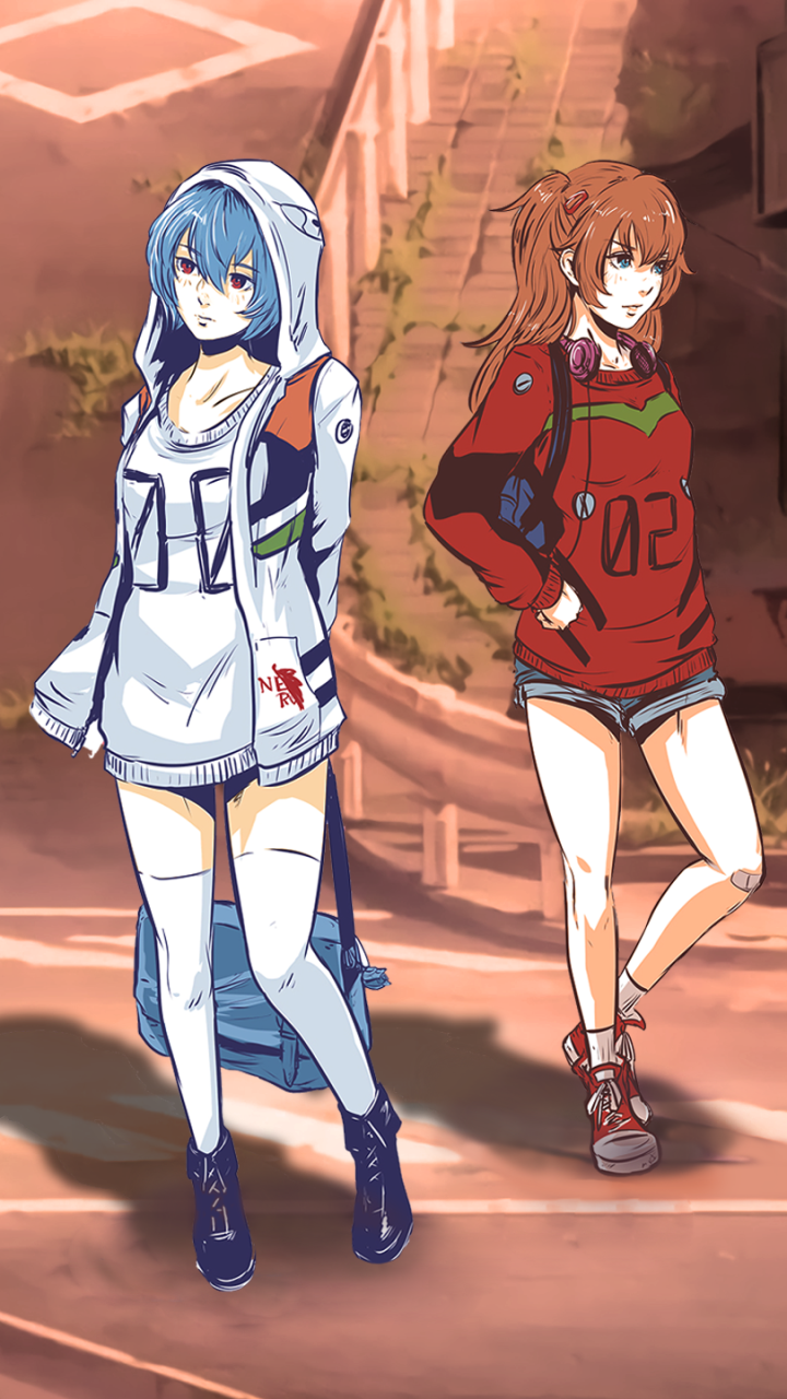 Rei Ayanami In Hoodie - HD Wallpaper 