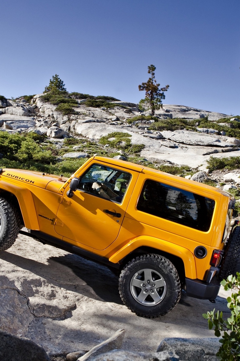 Wallpaper Jeep, Wrangler, Yellow, Mountains - 2013 Jeep Wrangler 2 Door - HD Wallpaper 