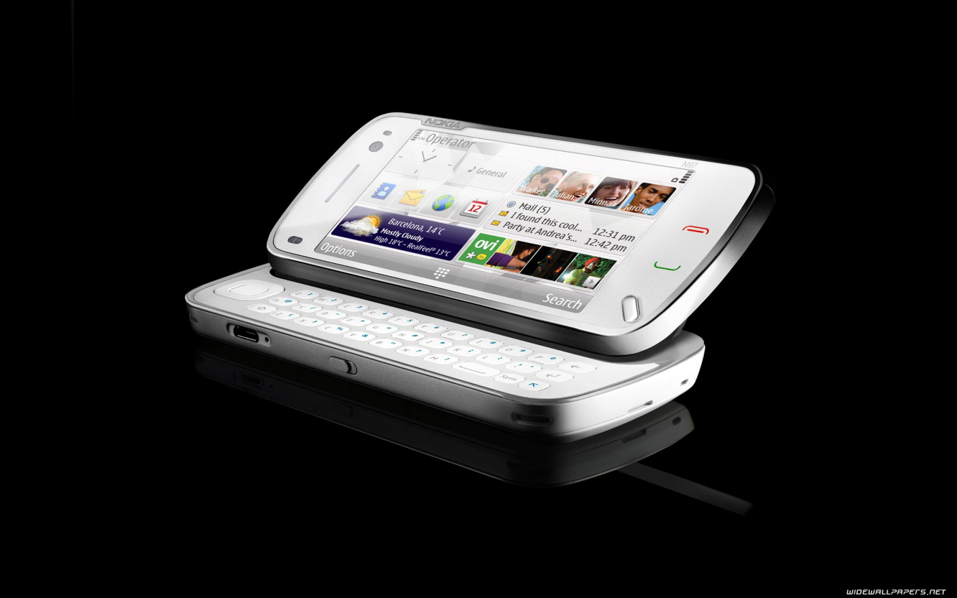 Phone With Qwerty Keyboard And Touch Screen - HD Wallpaper 