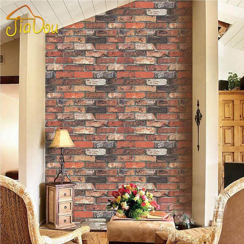 Red Brick Wallpaper Living Room - HD Wallpaper 