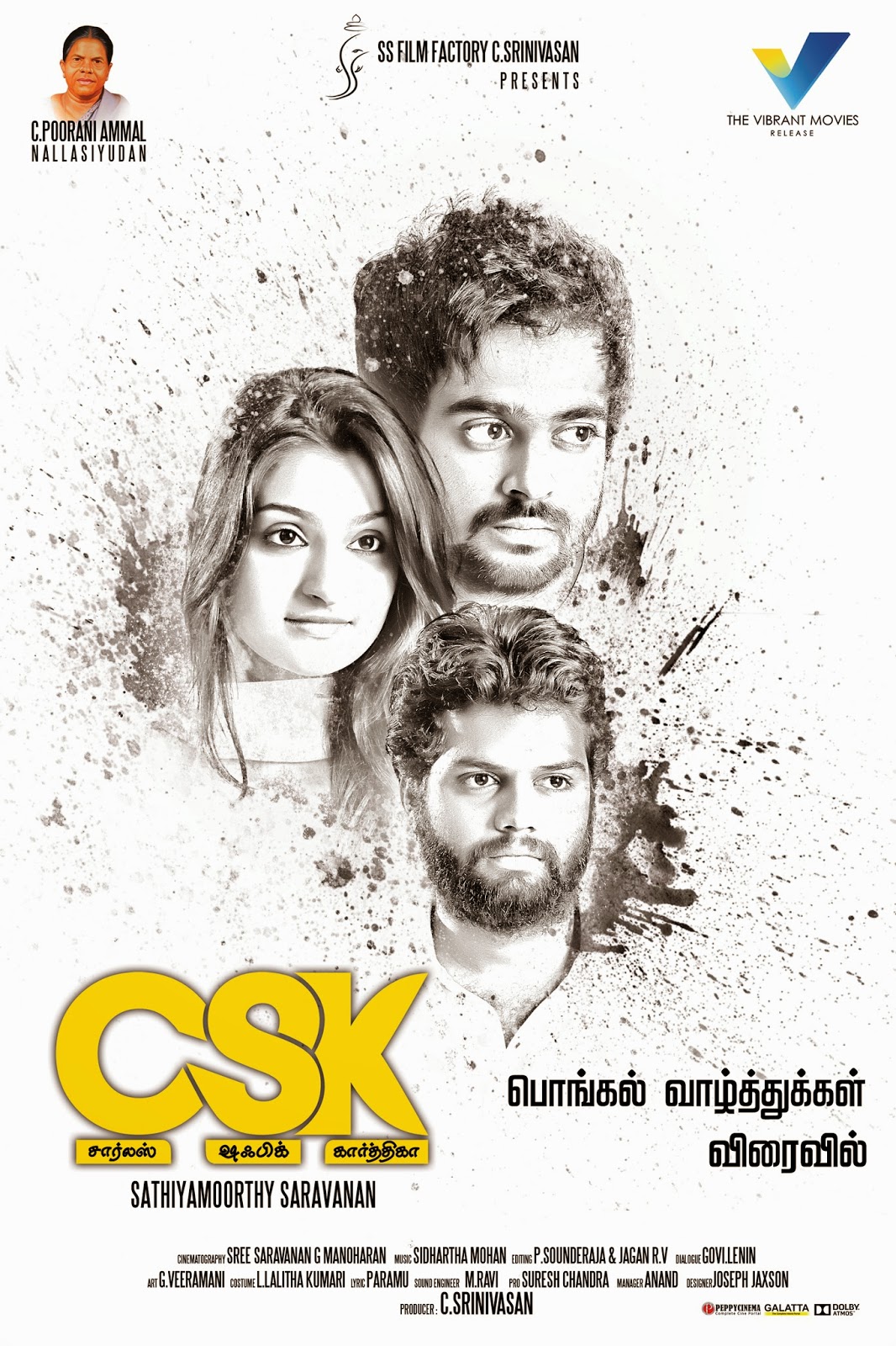 Charles Shafiq Karthiga Csk Tamil Movie Poster - HD Wallpaper 