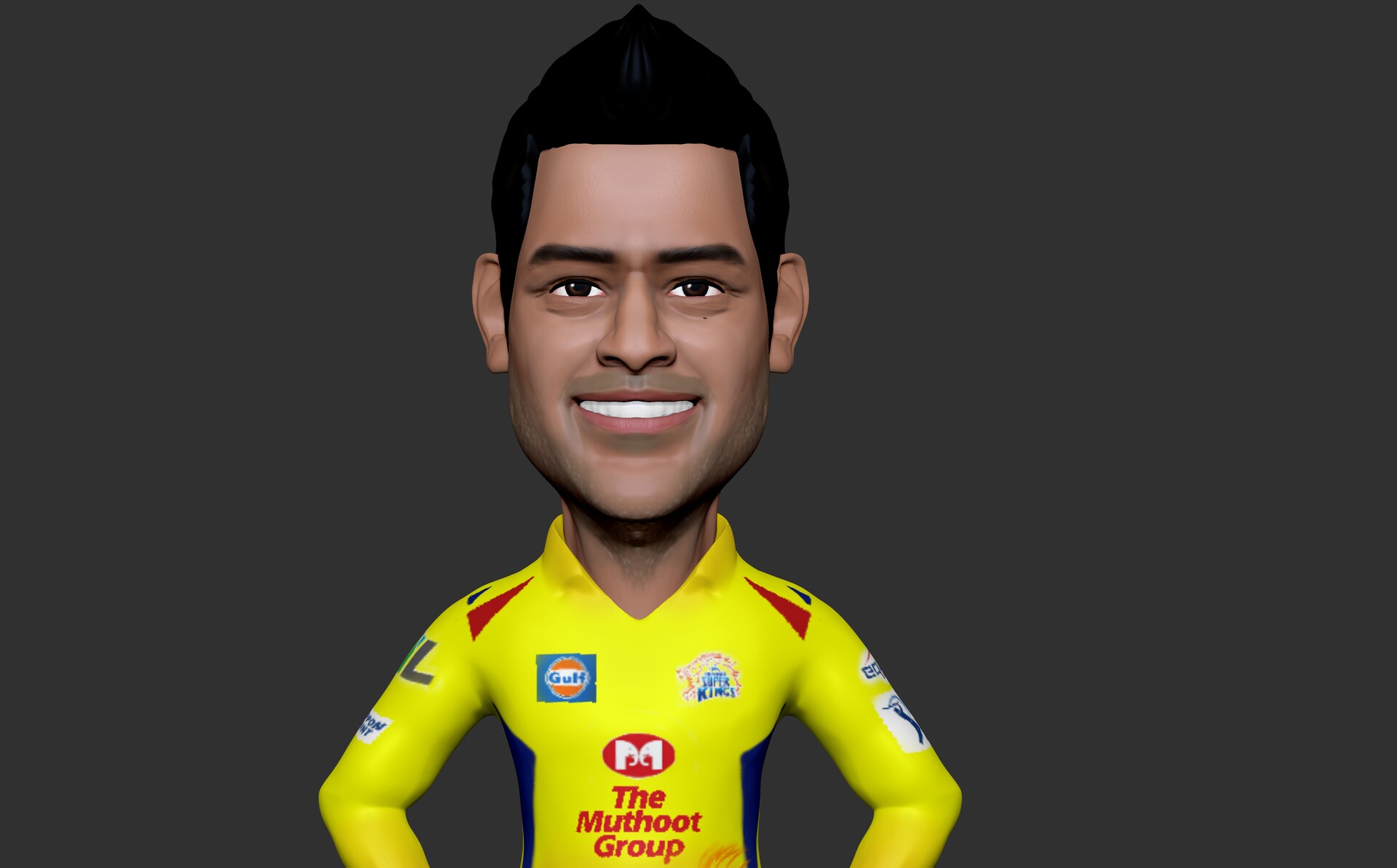 Ms Dhoni 3d Model - HD Wallpaper 