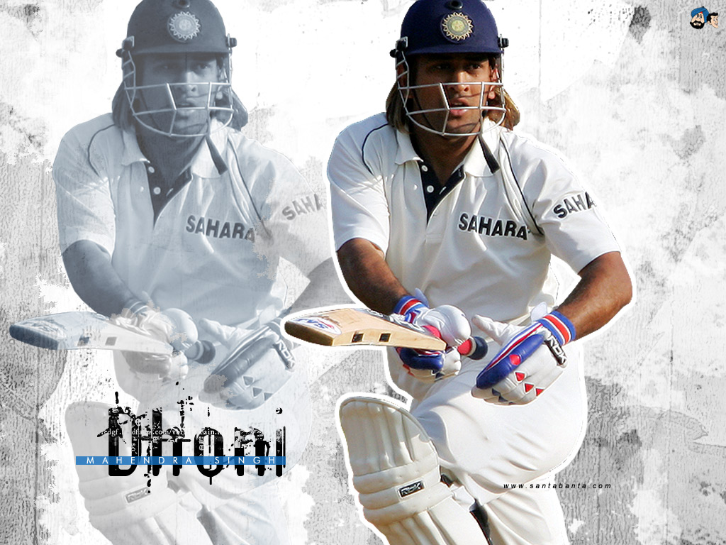 Dhoni In White Cricket Jersey - HD Wallpaper 