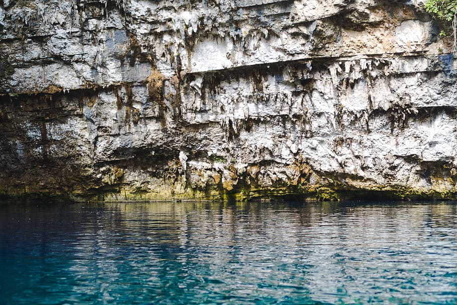 Greece, Sami, Melissani Lake Cave, Water, Stone, Underground, - Lake-melissani Cave - HD Wallpaper 