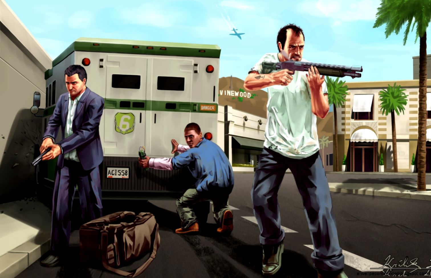Gta 5 Wallpaper Wallpapers - Gta 5 Art All - HD Wallpaper 