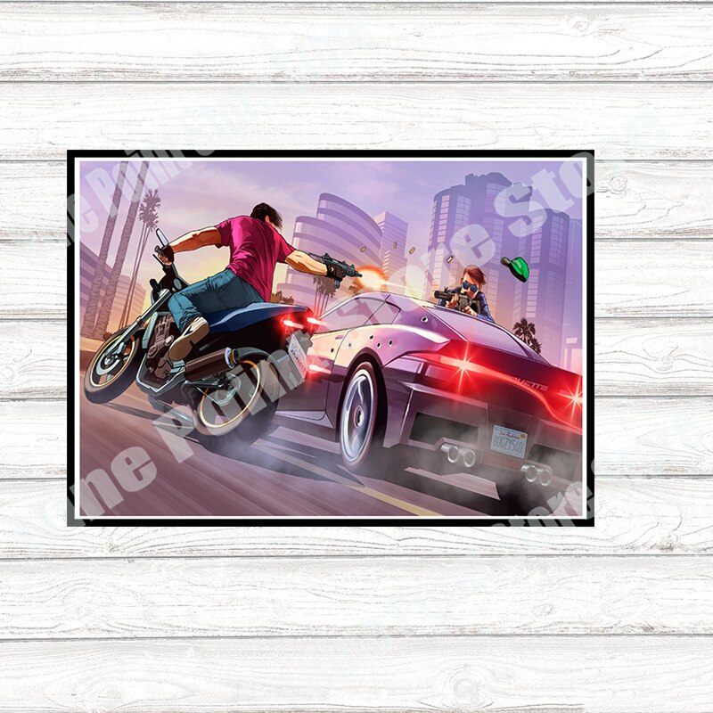 Art Grand Theft Auto Gtav 5 Gaming Poster Grand Theft - Sports Prototype - HD Wallpaper 