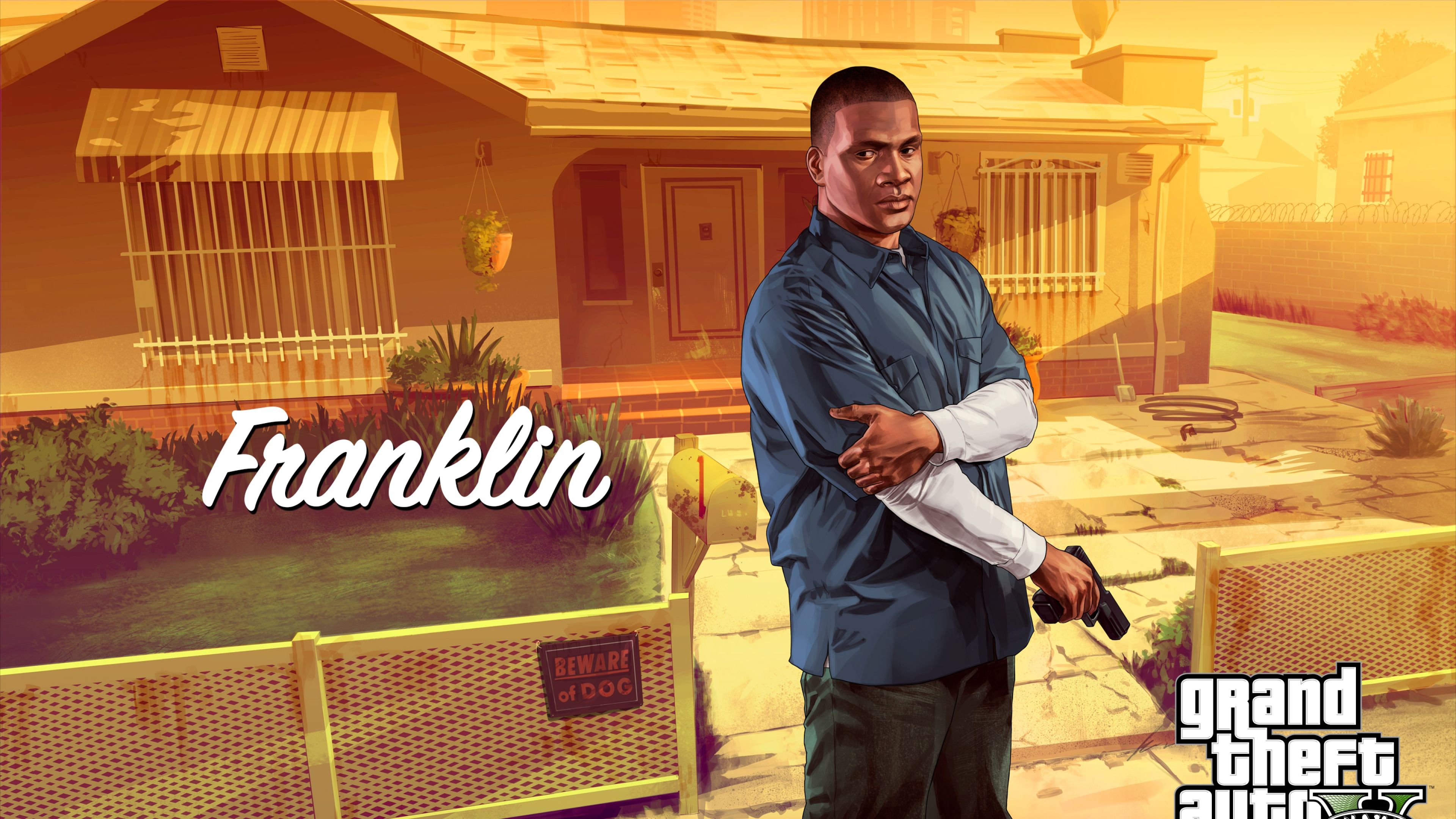 Franklin In Gta V - HD Wallpaper 